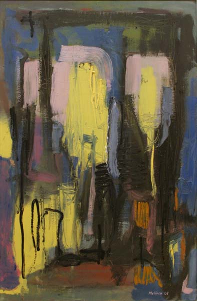 Yö hiljaisuudessa  <br>öljy kankaalle, 2005