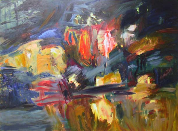 Valoa yössä  <br>öljy levylle, 2004 122 x 90