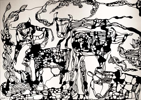 There is no sign of malice in a cow  <br>tussi paperille, 2005