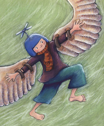 Lokin oppipoika  <br>öljypastelli, guassi, tussi  2005