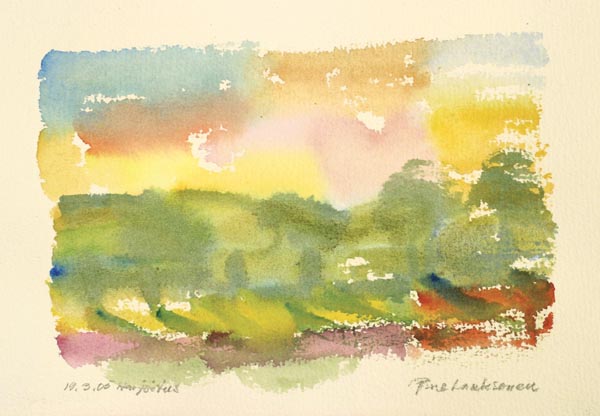 Harjoitus  <br>akvarelli 2005