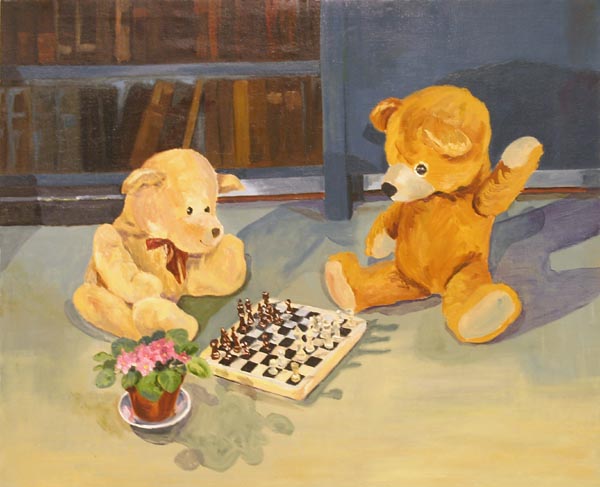 Pelurit  <br>öljy kankaalle, 2005  110 x 92 cm