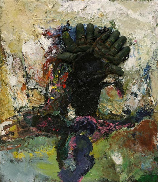 Kukkia vihamieheltä  <br>öljy 2006,	55 x 65 cm