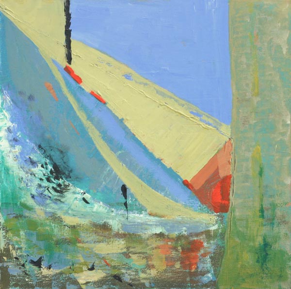 Kolme sekuntia ennen  <br>akryyli, 40x40 cm 