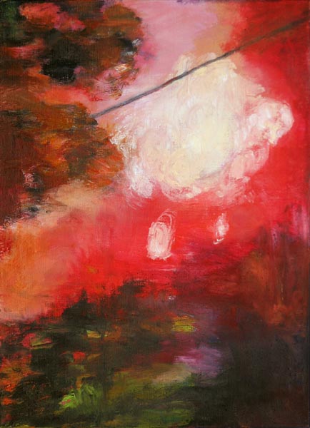 Pilvi näyttäytyy  <br>öljy 2006, 51 x 70 cm