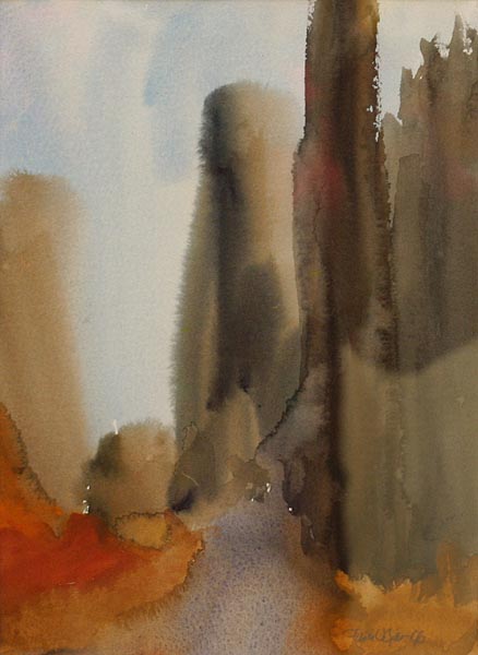 Polun vartijat  <br>akvarelli 2006	,	42 x 51 cm