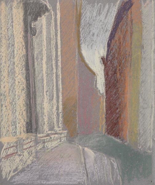 Vastatusten  <br>pastelli 2007, 43 x 51 cm