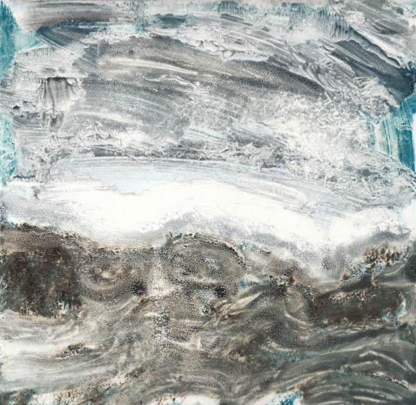 Tulkoon myrsky 1.  <br>37.5x37.5	monotypia, akvarellikynä, 2009