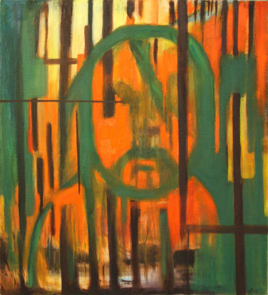 Puhkiselitetty  <br>öljy kankaalle, 2009, 100 x 90