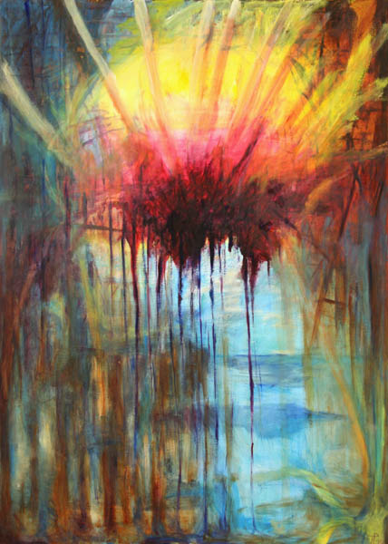 Sisäsyntyinen  <br>öljy kovalevylle, 2010, 122 x 90