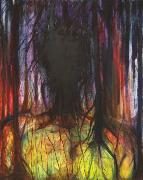 Yö minussa  <br>öljy kankaalle, 2009, 116 x 92