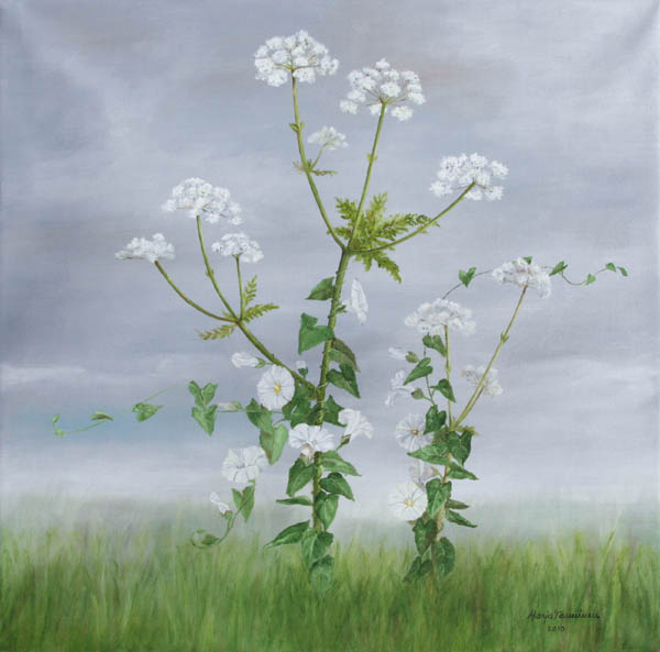 Elämänlanka koiranputkella  <br>öljy 2010