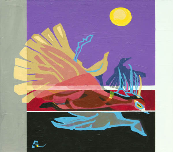 Alouette  <br>akryyli 2011, 65x70cm