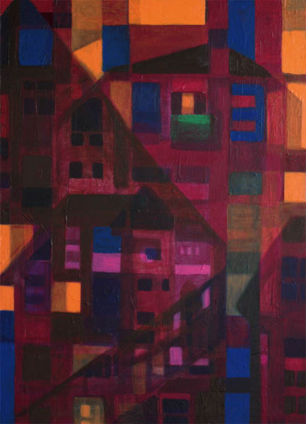 Jotain tuttua  <br>akryyli 2011, 75x60cm