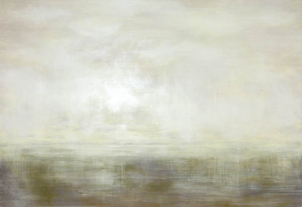 Mahdollisia maisemia (usva)  <br>tempera, tussi, öljy 2011	105 x 153 cm