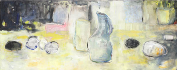 Pasons á table  <br>öljy 2011			49 x 117 cm