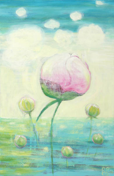 Pioni nupussa  <br>akryyli 2012