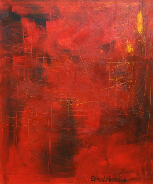 Punaisen hehku IV  <br>akryyli 2011