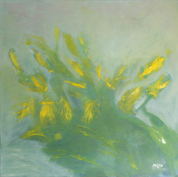 Pieniä aurinkoja  <br>öljy 2012