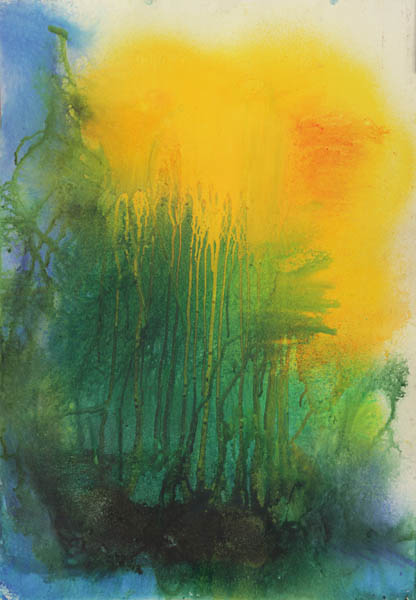 Valo voittaa<br>  kangasväripigmentti paperille 2012