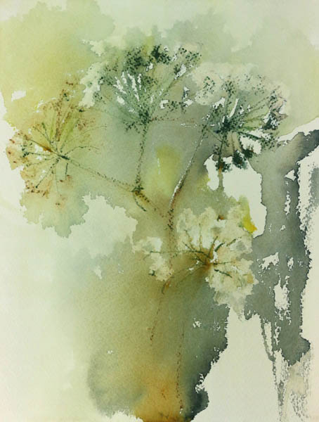 Keskellä kesää<br>  akvarelli 2014